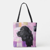 Abstracte Newfie Tote Bag (Achterkant)