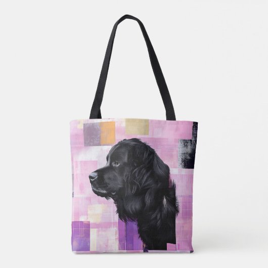 Abstracte Newfie Tote Bag (Achterkant)