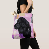 Abstracte Newfie Tote Bag (Dichtbij)