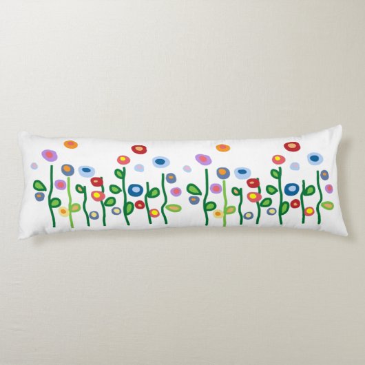 Abstracte nieuwe kunstbloemen lichaamskussen (Achterkant)