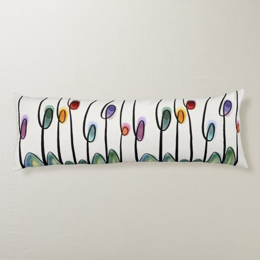 Abstracte nieuwe stijl tulpen lichaamskussen (Achterkant)