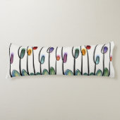 Abstracte nieuwe stijl tulpen lichaamskussen (Voorkant)