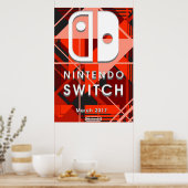 Abstracte Nintendo-switch Poster (Keuken)