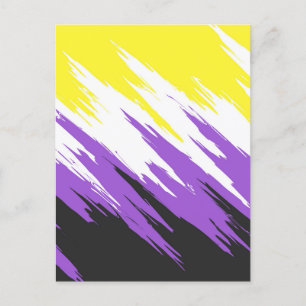 Abstracte Nonbinary Pride Vlag Briefkaart