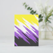 Abstracte Nonbinary Pride Vlag Briefkaart (Staand voorkant)