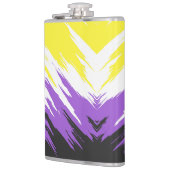 Abstracte Nonbinary Pride Vlag Heupfles (Links)