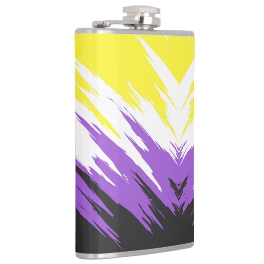 Abstracte Nonbinary Pride Vlag Heupfles (Rechts)