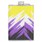 Abstracte Nonbinary Pride Vlag Heupfles (Achterkant)