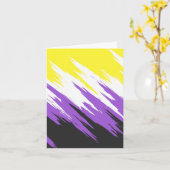 Abstracte Nonbinary Pride Vlag Kaart (Gele Bloem)