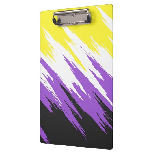 Abstracte Nonbinary Pride Vlag Klembord (Links)