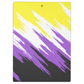 Abstracte Nonbinary Pride Vlag Klembord (Achterkant)
