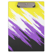 Abstracte Nonbinary Pride Vlag Klembord (Voorkant)