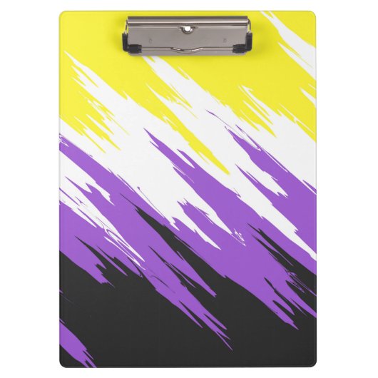 Abstracte Nonbinary Pride Vlag Klembord (Voorkant)