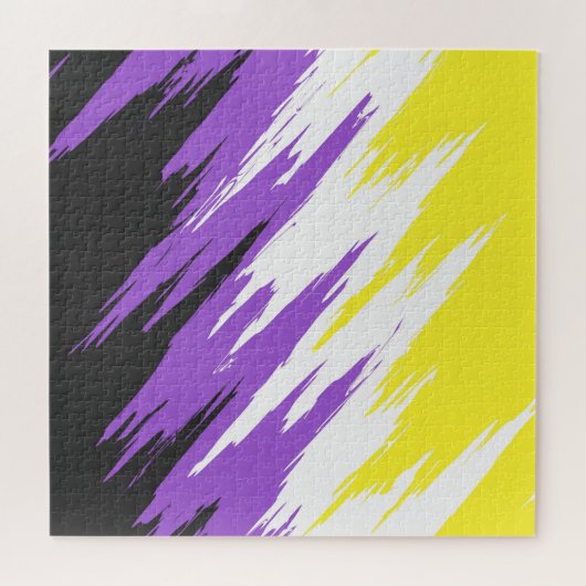 Abstracte Nonbinary Pride Vlag Legpuzzel (Horizontaal)