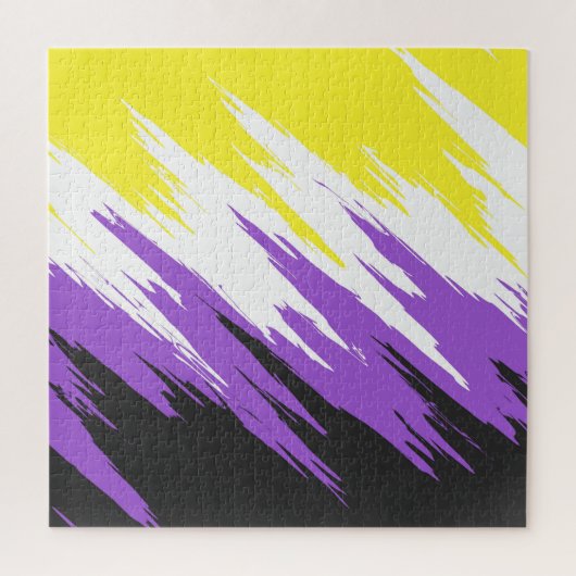 Abstracte Nonbinary Pride Vlag Legpuzzel (Verticaal)