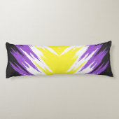 Abstracte Nonbinary Pride Vlag Lichaamskussen (Achterkant)