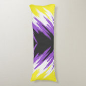 Abstracte Nonbinary Pride Vlag Lichaamskussen (Voorkant Verticaal)