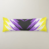 Abstracte Nonbinary Pride Vlag Lichaamskussen (Voorkant)