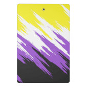 Abstracte Nonbinary Pride Vlag Mini Klembord (Achterkant)