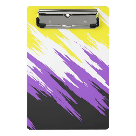 Abstracte Nonbinary Pride Vlag Mini Klembord (Voorkant)