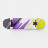 Abstracte Nonbinary Pride Vlag Persoonlijk Skateboard (Horizontaal)