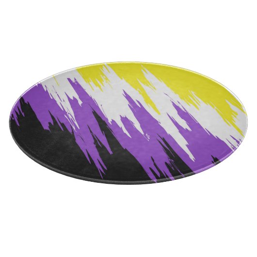 Abstracte Nonbinary Pride Vlag Snijplank (Hoek)