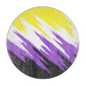 Abstracte Nonbinary Pride Vlag Snijplank (Voorkant)