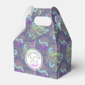 Abstracte Noodle-gepersonaliseerde 50e verjaardag Bedankdoosjes (Voorkant Zijde)