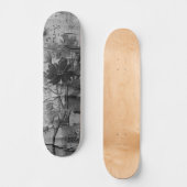Abstracte noodlijdende grunge bloemendek Schaats Persoonlijk Skateboard (Voorkant)