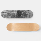 Abstracte noodlijdende grunge bloemendek Schaats Persoonlijk Skateboard (Horizontaal)