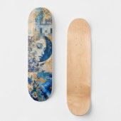 Abstracte noodlijdende Grunge Indigo Blue Schaats  Persoonlijk Skateboard (Voorkant)
