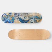 Abstracte noodlijdende Grunge Indigo Blue Schaats  Persoonlijk Skateboard (Horizontaal)