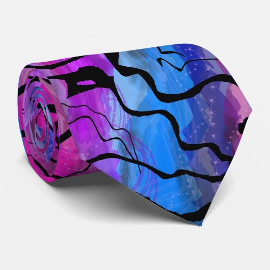 Abstracte noordelijke lichten stropdas (Opgerold)
