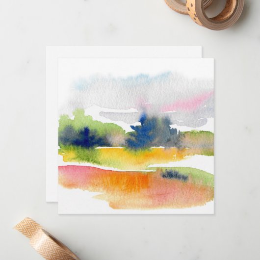 abstracte noot C Notitiekaartje (Voorkant / Achterkant in situ)