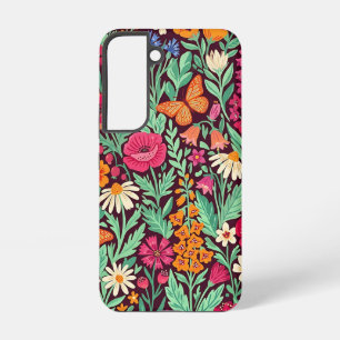 Abstracte Nordic bloem vlinders Samsung hoesjes Galaxy Hoesje