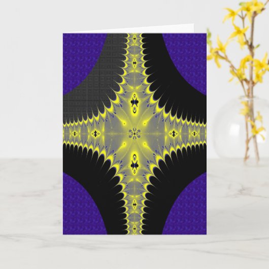 Abstracte notitiekaart (Gele Bloem)