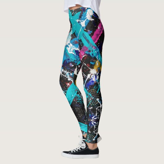 Abstracte Nouveau retrograde Leggings (Links)