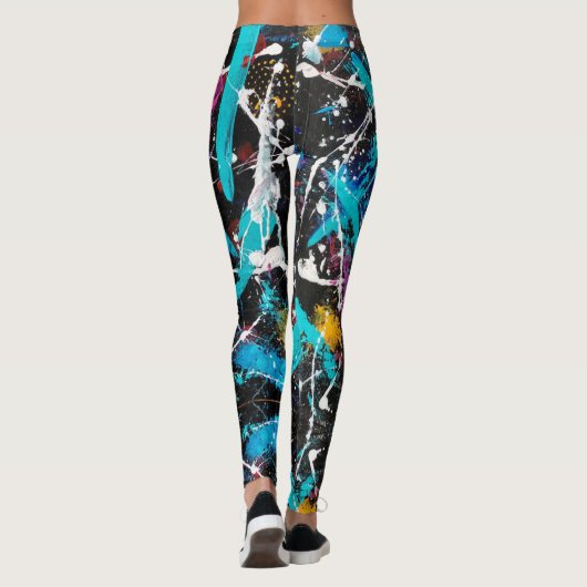 Abstracte Nouveau retrograde Leggings (Achterkant)