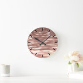 Abstracte nr. 3: Roos goudshimmer van koper Ronde Klok (Huis)