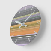 Abstracte nummer 1: Geel en grijs Ronde Klok (Hoek)