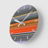 Abstracte nummer 1: Oranje en grijs Ronde Klok (Hoek)