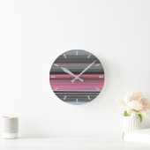 Abstracte nummer 1: Roze en grijs Ronde Klok (Huis)
