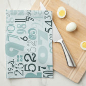 Abstracte nummers theedoek (Quarter Fold)