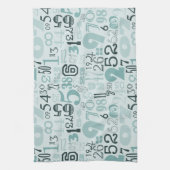 Abstracte nummers theedoek (Verticaal)