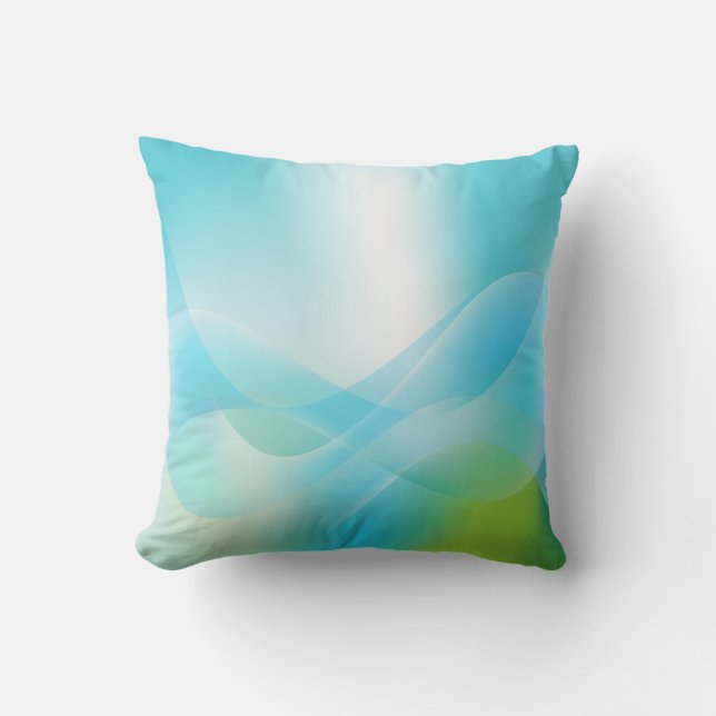 Abstracte Oceaan Amerikaanse MoJo Pillow Kussen (Voorkant)