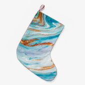 Abstracte oceaan - ART. Natuurlijke luxe. Stijlvol Kleine Kerstsok (Voorkant (Hangend))