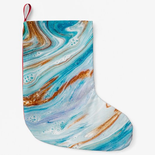 Abstracte oceaan - ART. Natuurlijke luxe. Stijlvol Kleine Kerstsok (Voorkant)