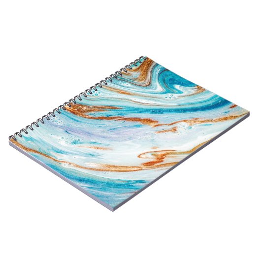 Abstracte oceaan - ART. Natuurlijke luxe. Stijlvol Notitieboek (Linkerzijde)