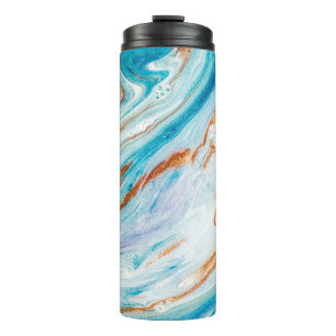 Abstracte oceaan - ART. Natuurlijke luxe. Stijlvol Thermosbeker