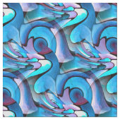 Abstracte Oceaan Golven Blauw & Paarse Stof (Close Up)